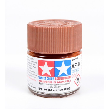 TINTA ACRÍLICA MINI XF-6 COBRE 10ML TAMIYA TAM 81706